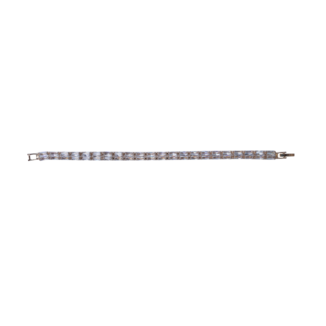 Women Silver-Toned & Gold-Toned Sterling Silver Link Bracelet