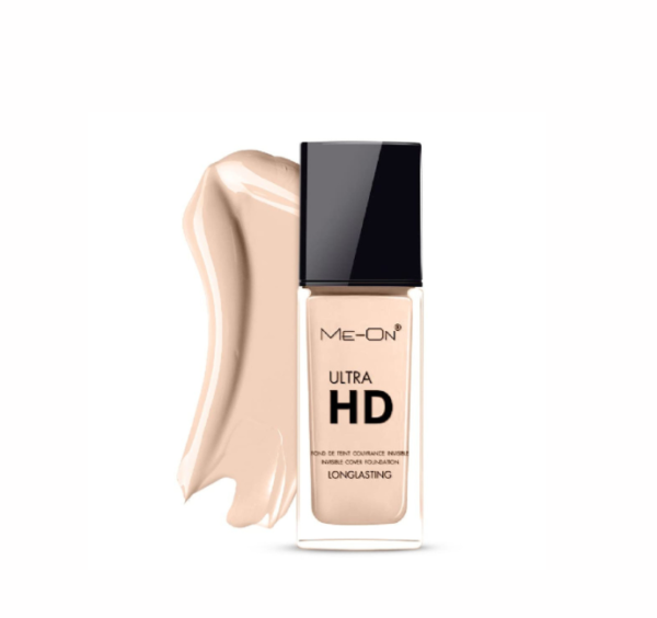 ME-ON Ultra HD Foundation – 01 Natural | Flawless Invisible Coverage | Buildable Medium to Full Coverage | Natural Radiant Finish | 30ml